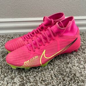 Nike Zoom Pink and Yellow Soccer Cleats